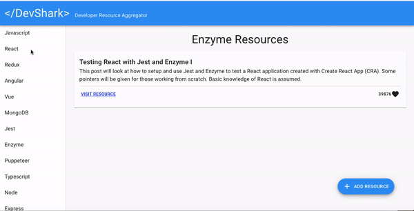 Devshark Demo: Explore Resources